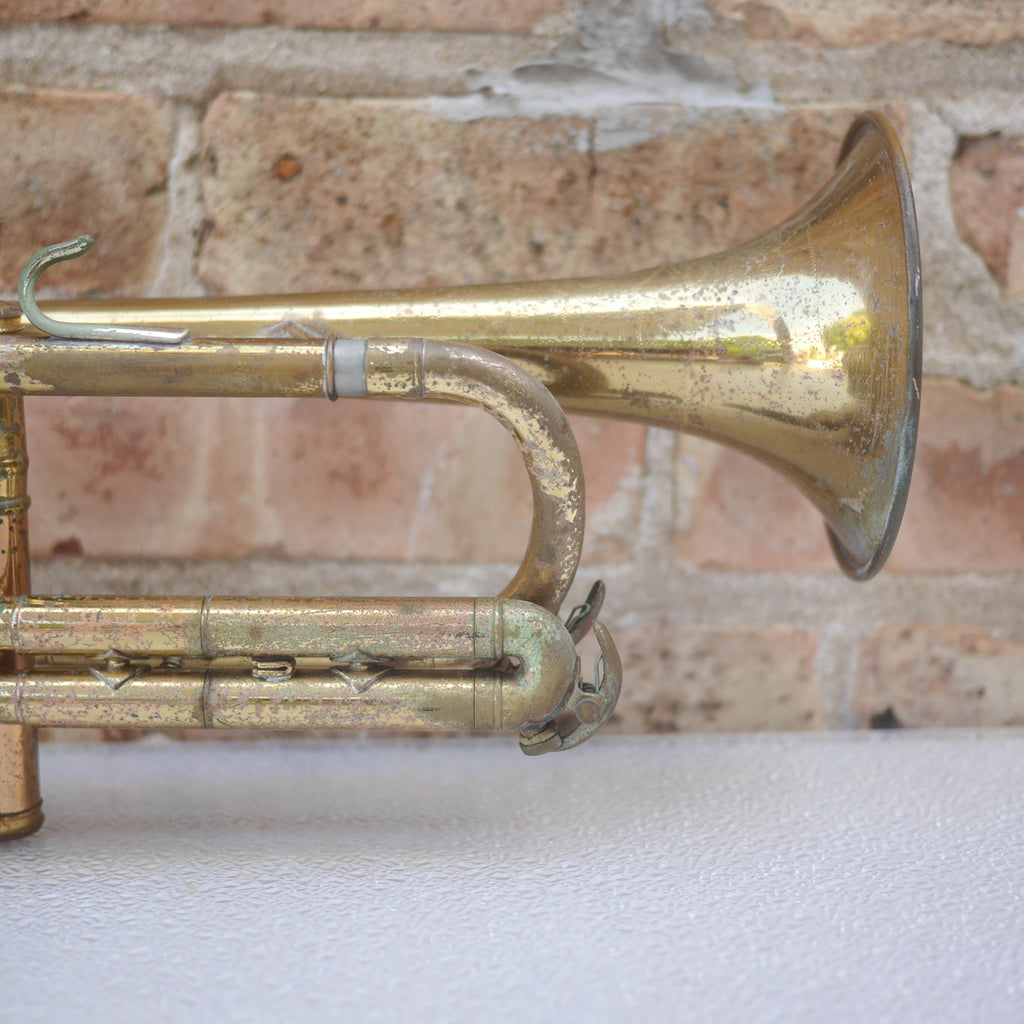 Conn Cornet old for parts or repair or wall hanger