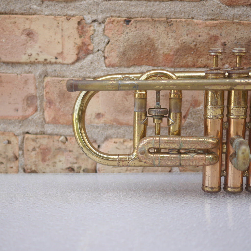 Conn Cornet old for parts or repair or wall hanger