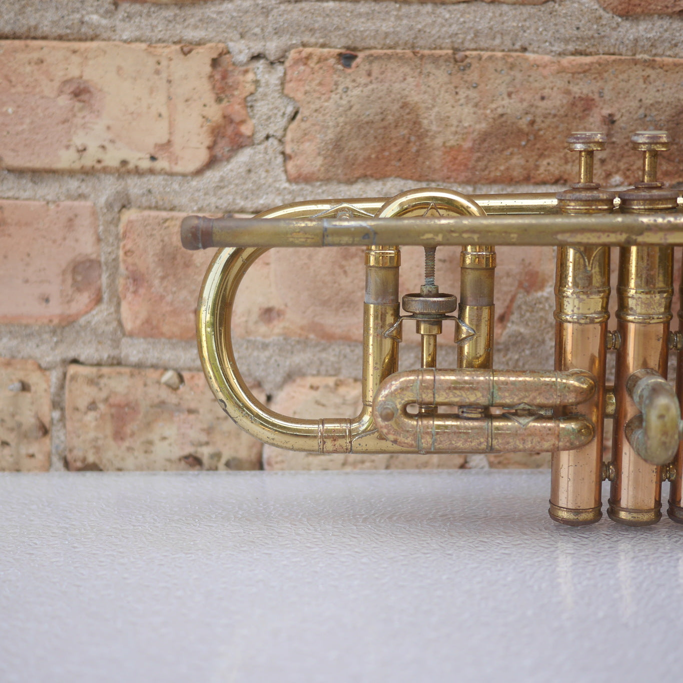 Conn Cornet old for parts or repair or wall hanger