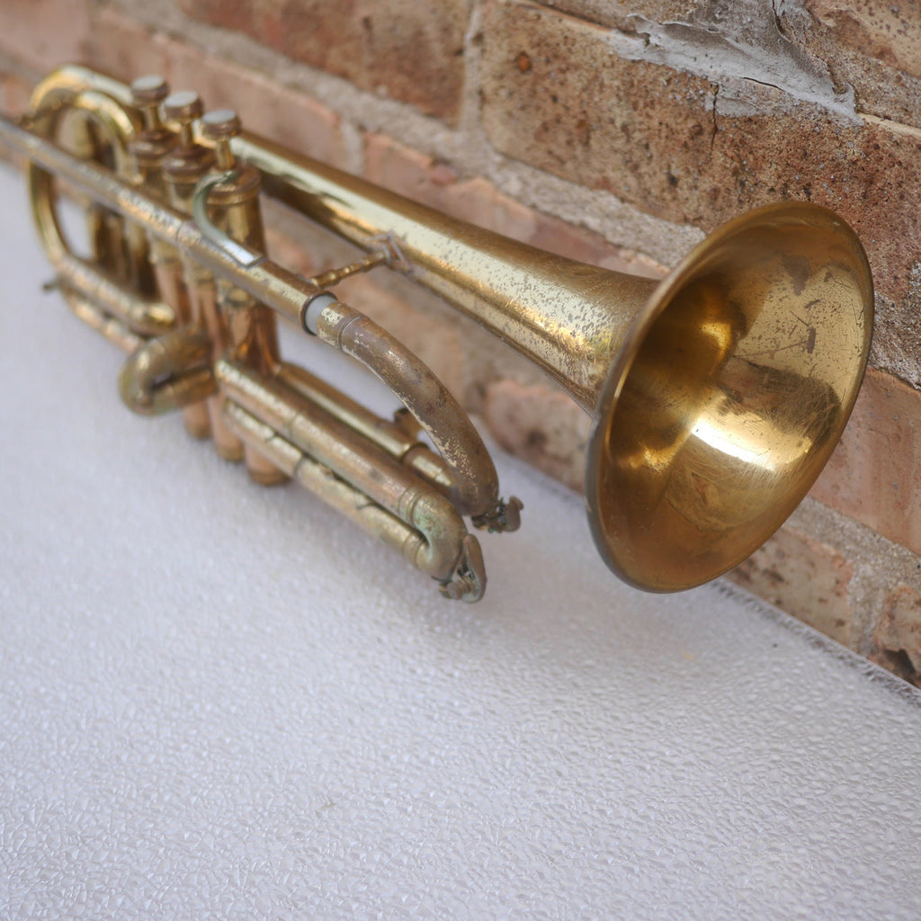 Conn Cornet old for parts or repair or wall hanger