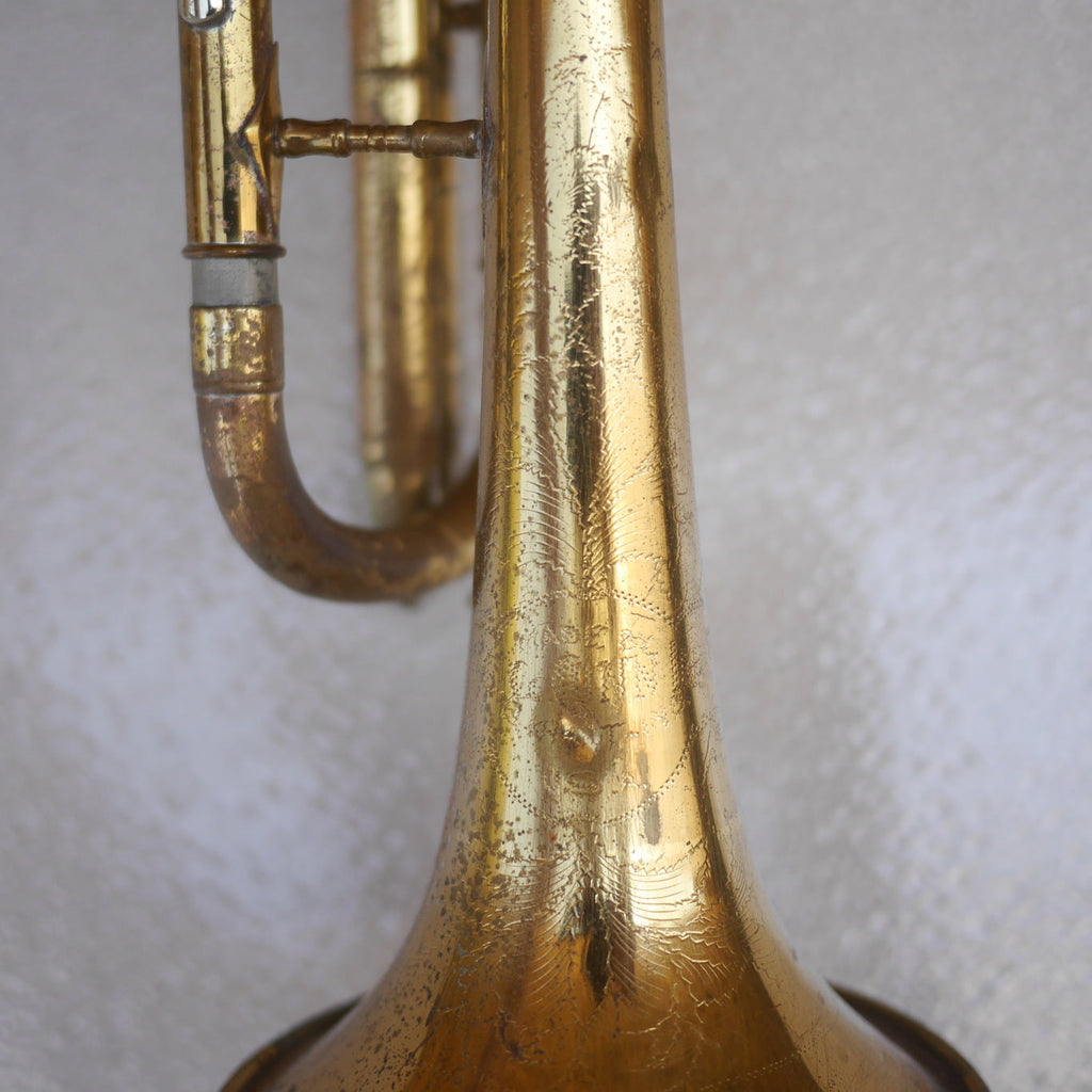 Conn Cornet old for parts or repair or wall hanger