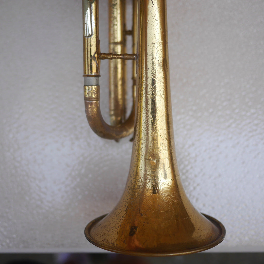 Conn Cornet old for parts or repair or wall hanger