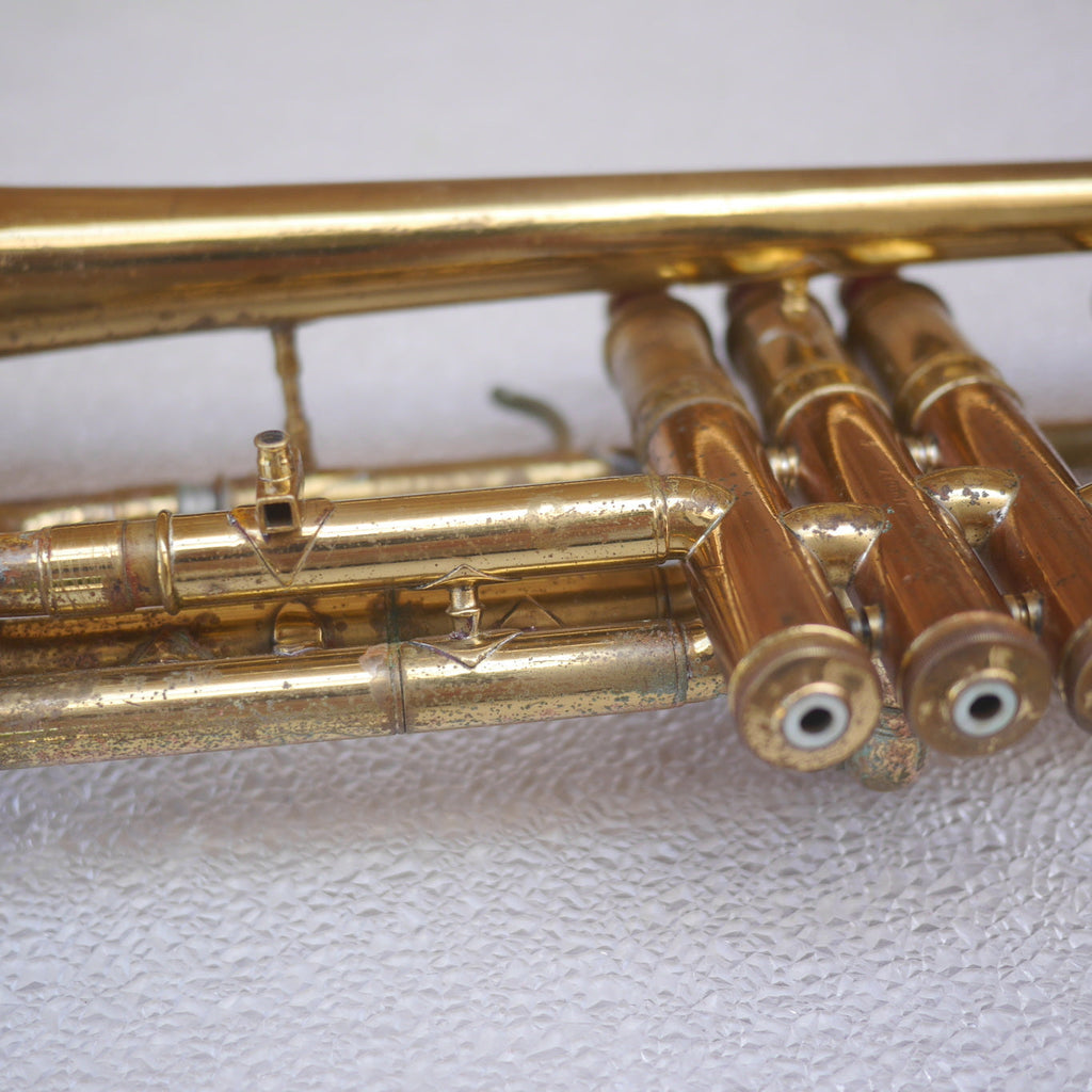 Conn Cornet old for parts or repair or wall hanger