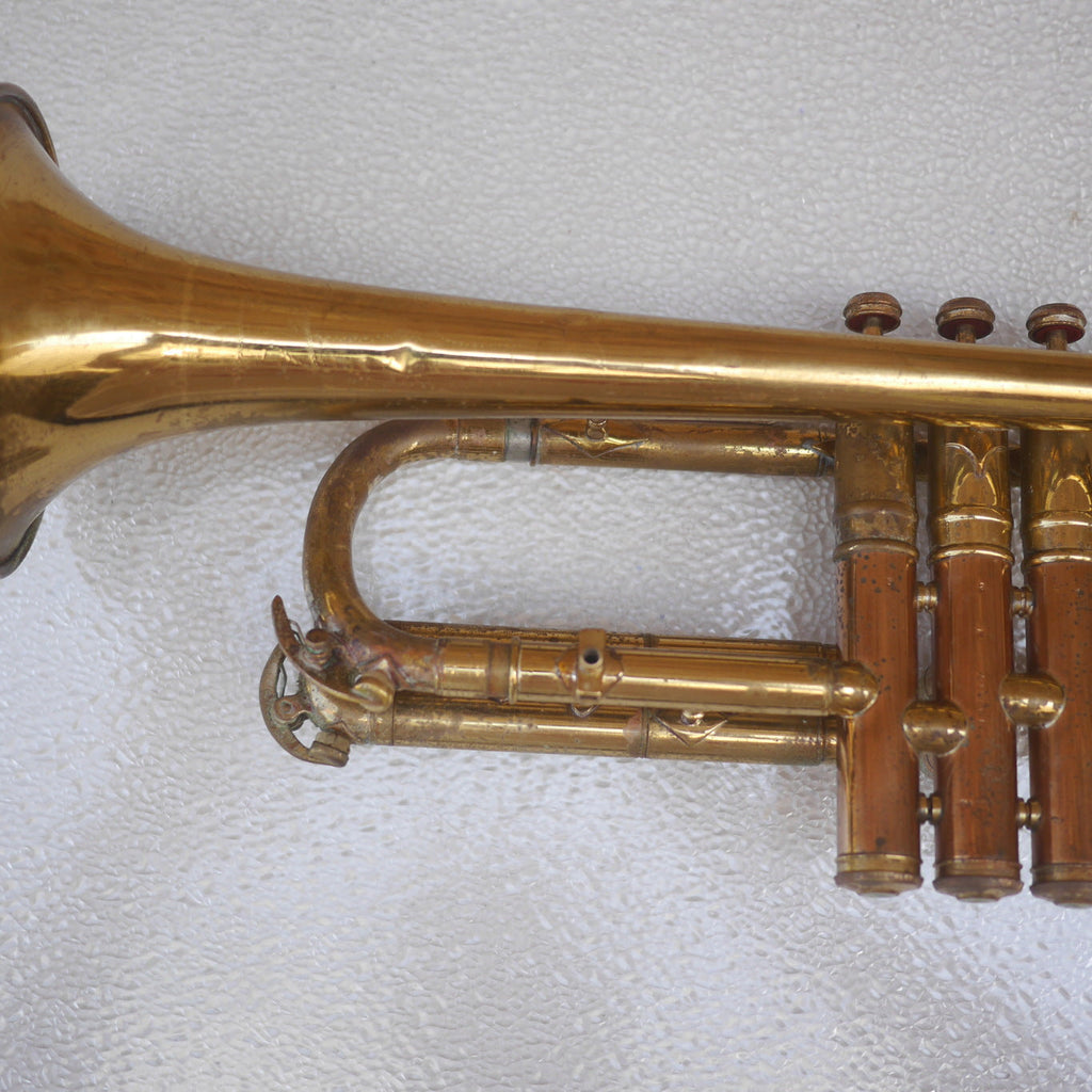 Conn Cornet old for parts or repair or wall hanger
