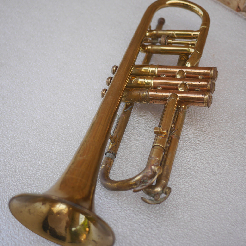 Conn Cornet old for parts or repair or wall hanger