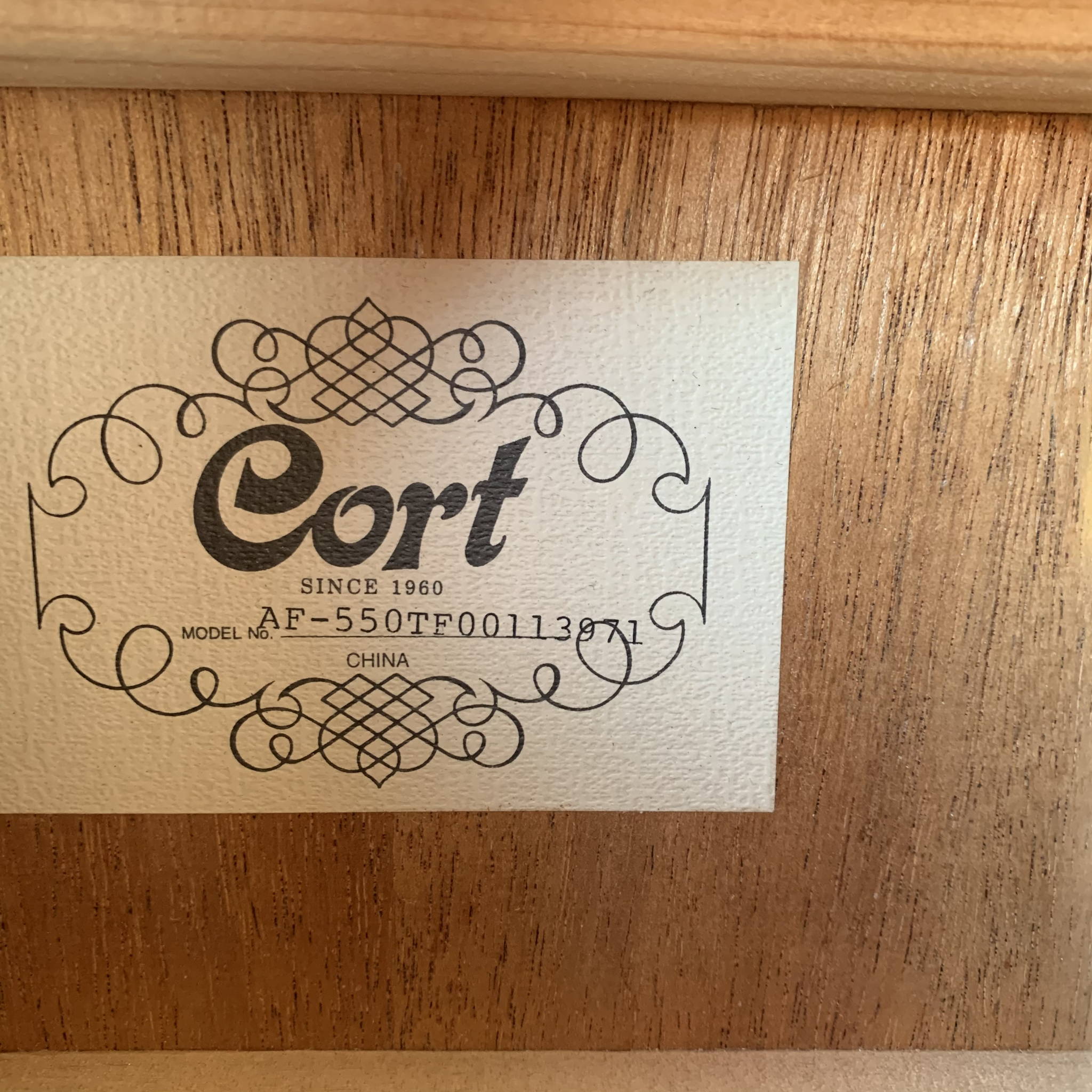 Cort AF550 TF Grand Concert Acoustic Guitar Used Natural