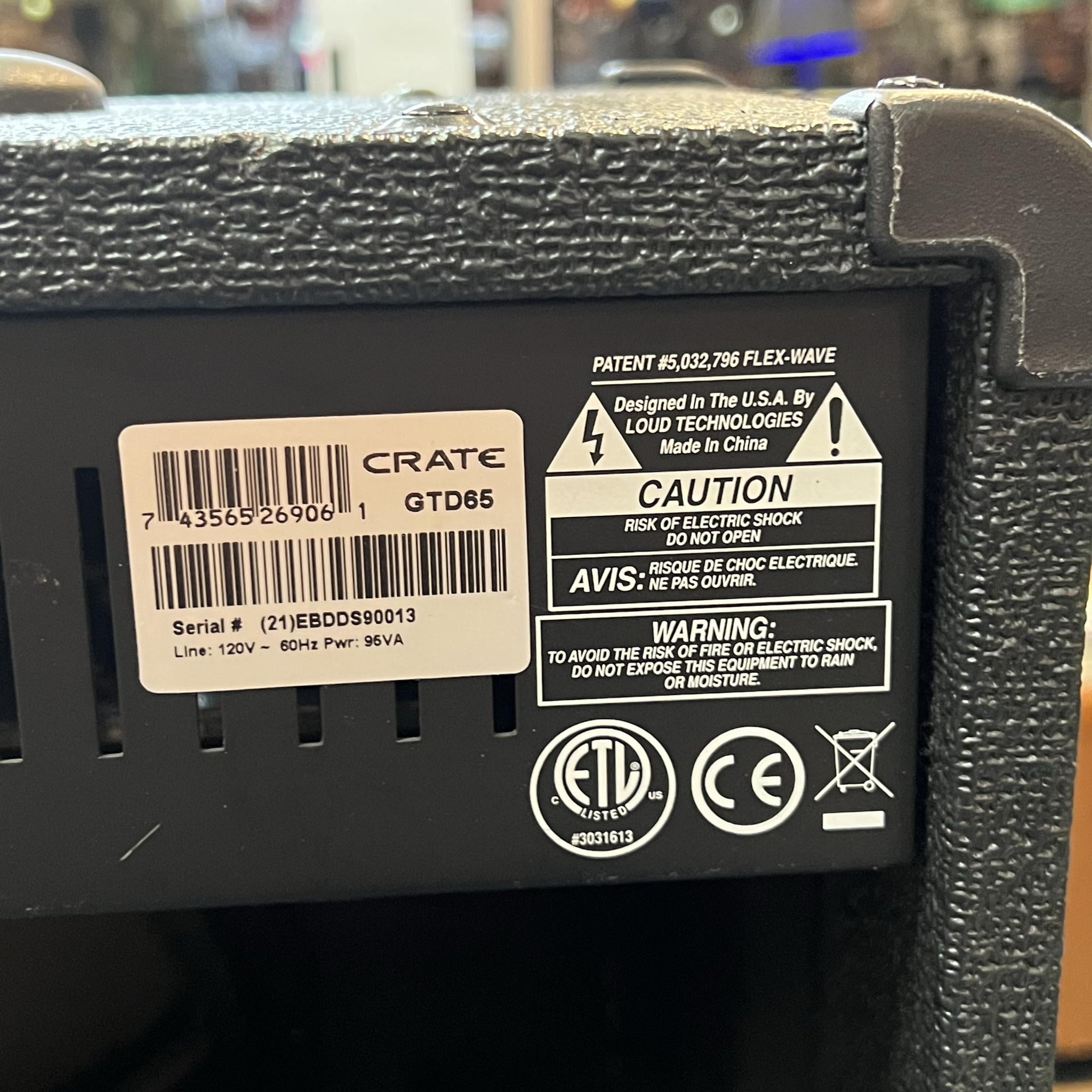 Crate GTD65 Three-Channel Guitar Amplifier with DSP and Channel Tracking (used)