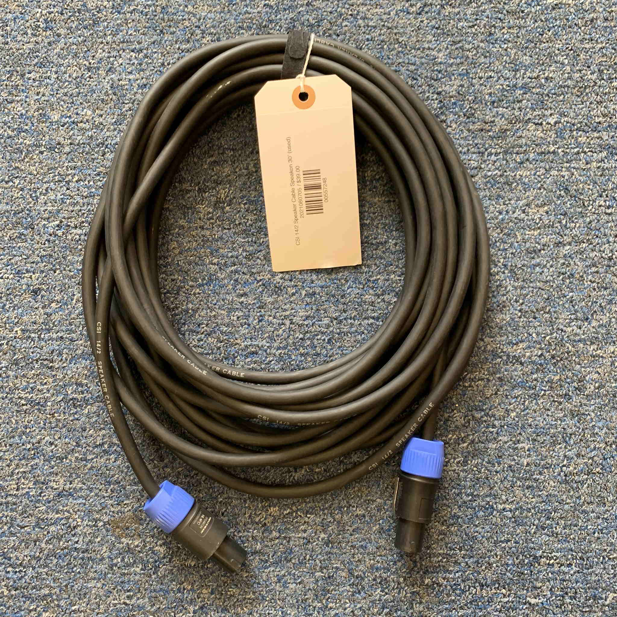 CSI 14/2 Speaker Cable Speakon 30’ (used)