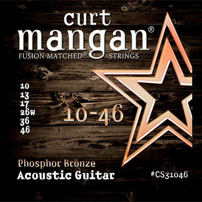 Curt Mangan Acoustic Guitar Strings Phosphor Bronze 10-46