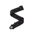 D'Addario Auto Lock Guitar Strap Black Padded Diamonds
