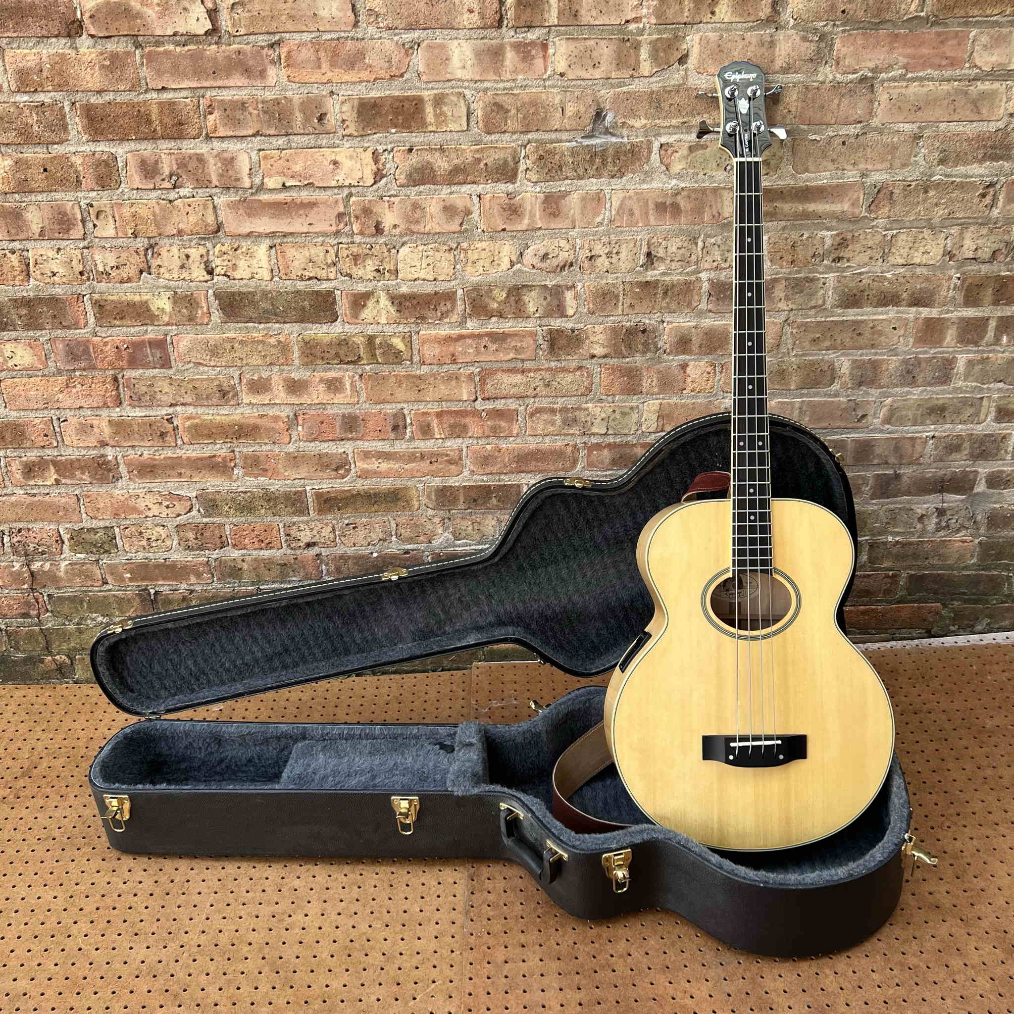 Epiphone El Capitan Acoustic-Electric Bass Guitar w/HSC 1990s Maple Mint