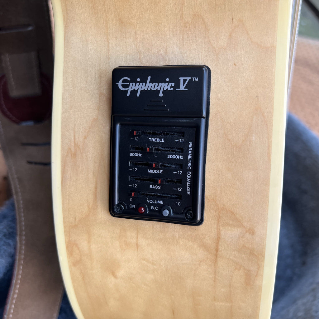 Epiphone El Capitan Acoustic-Electric Bass Guitar w/HSC 1990s Maple Mint