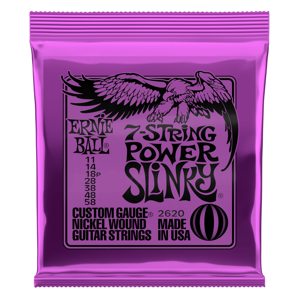 Ernie Ball Electric Guitar Strings 7 String Power Slinky