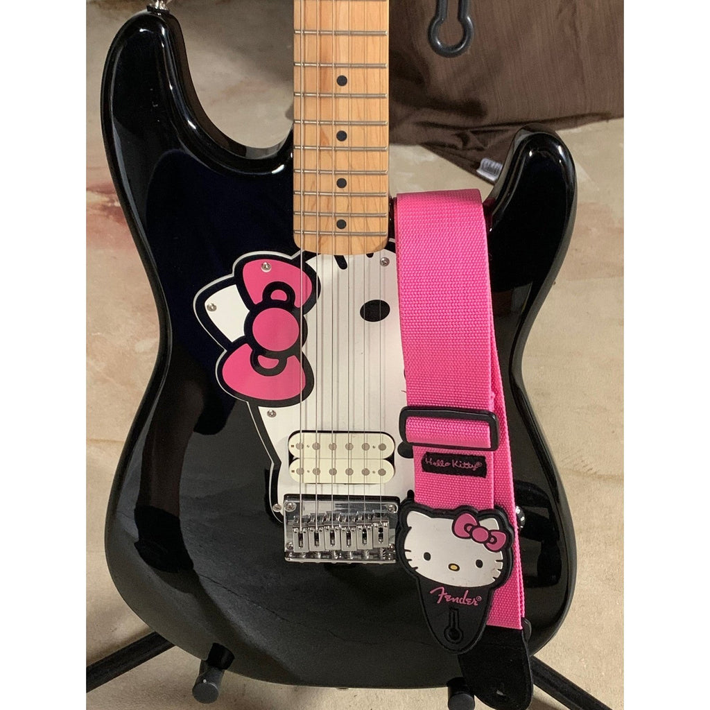Fender Squier Hello Kitty Stratocaster Electric Guitar w/HSC and matching strap excellent (used)