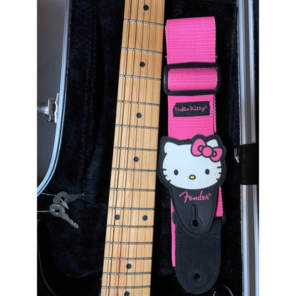Fender Squier Hello Kitty Stratocaster Electric Guitar w/HSC and matching strap excellent (used)