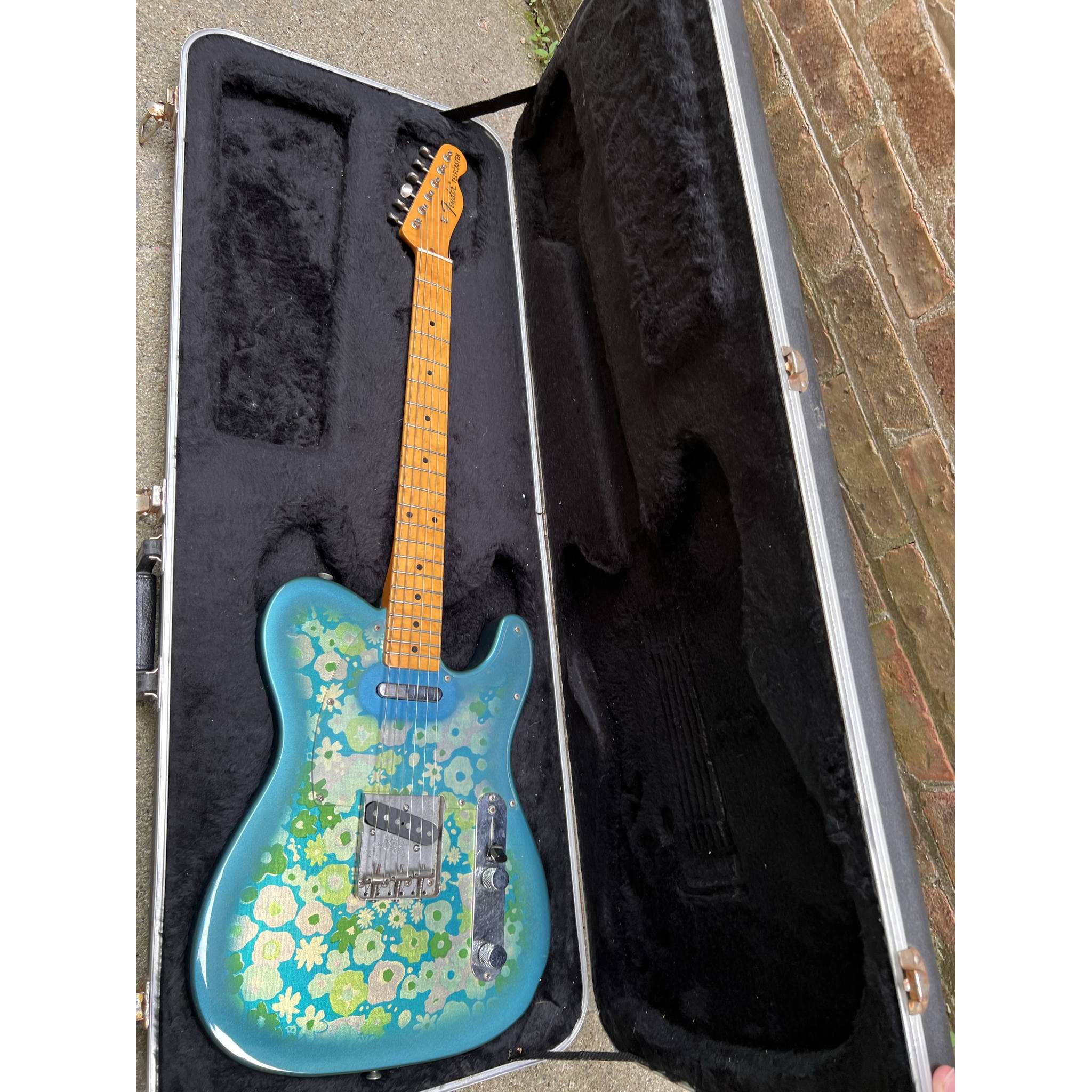 Fender Telecaster Electric Guitar Blue Floral 1985-1986 Japan