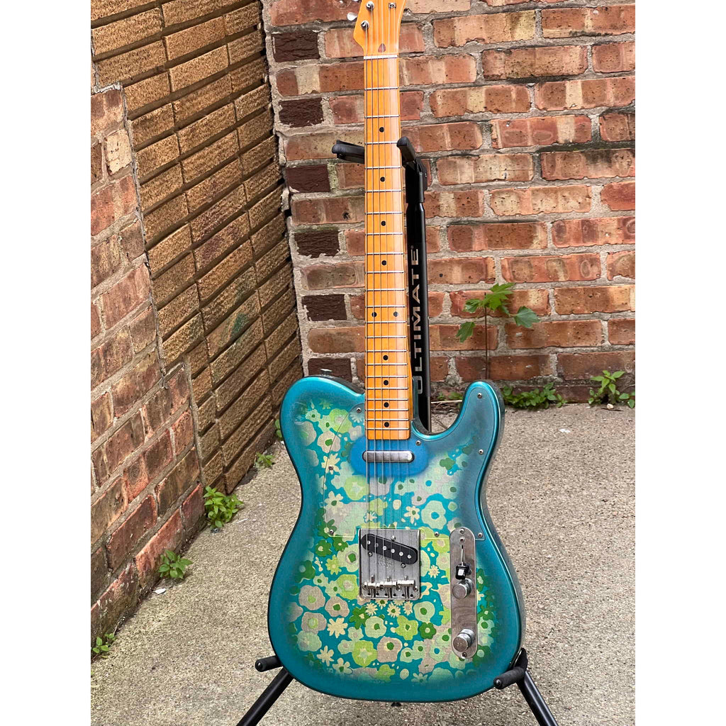 Fender Telecaster Electric Guitar Blue Floral 1985-1986 Japan