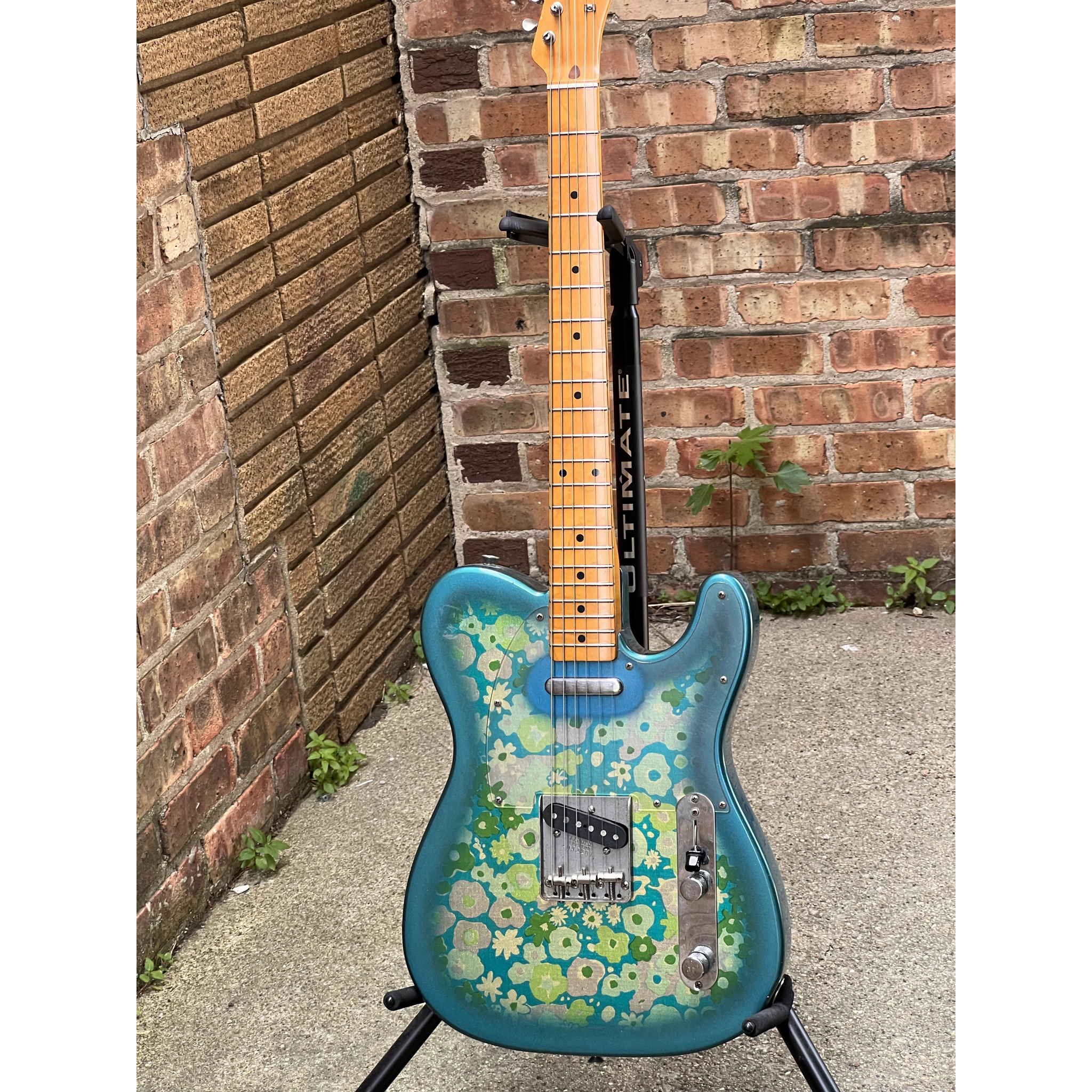 Fender Telecaster Electric Guitar Blue Floral 1985-1986 Japan