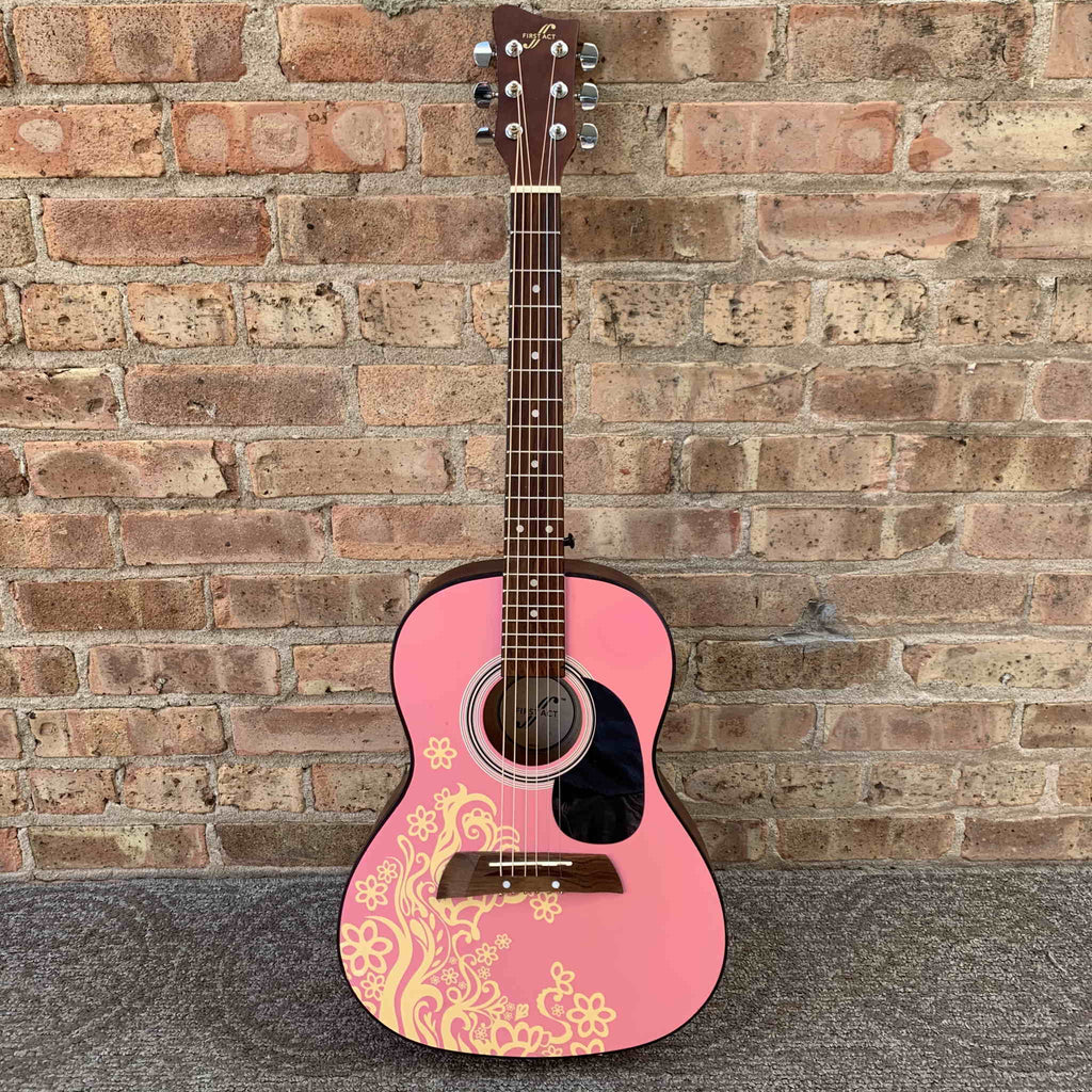 First Act Acoustic Guitar Pink Flower