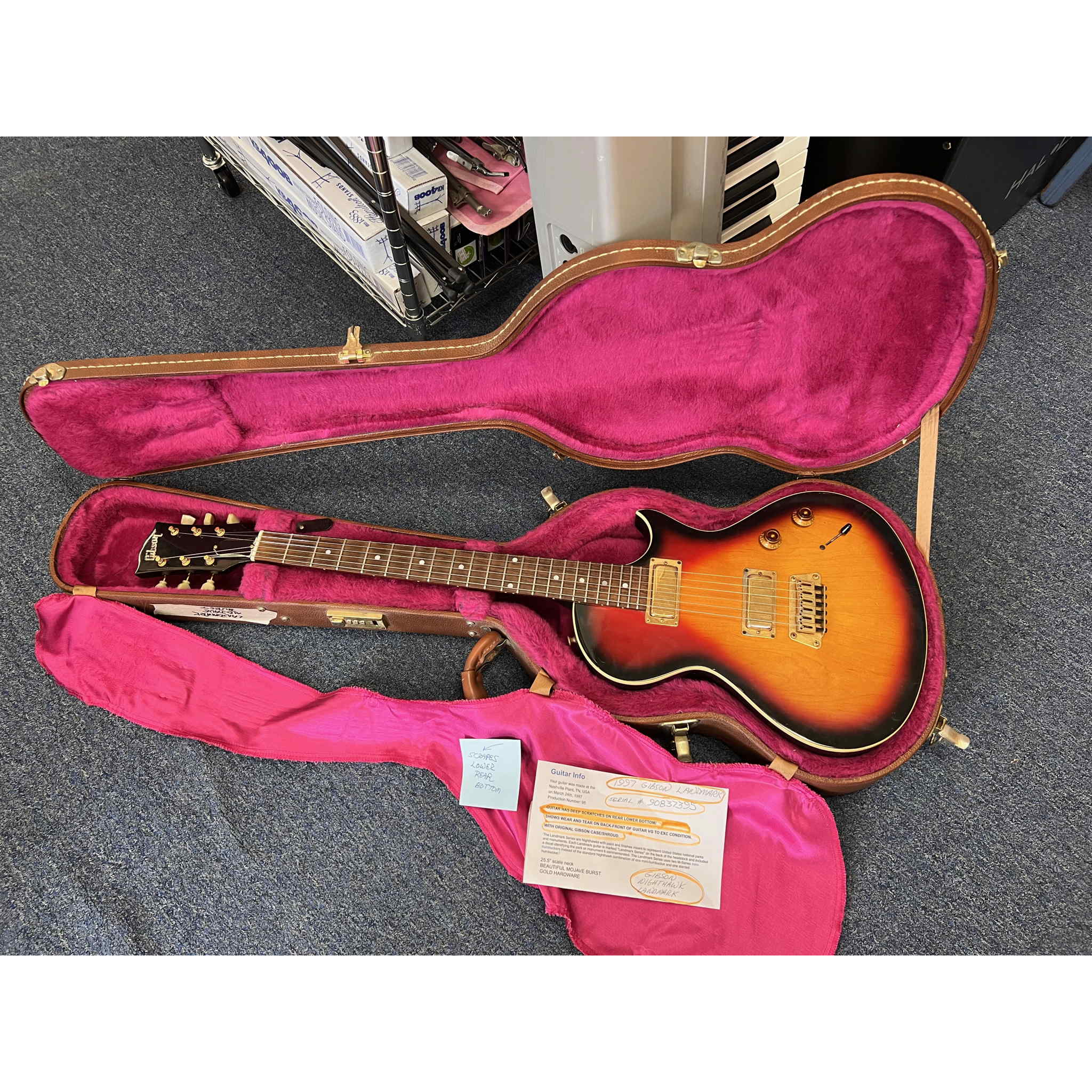 Gibson Nighthawk Landmark Electric Guitar 1997 Mojave Burst