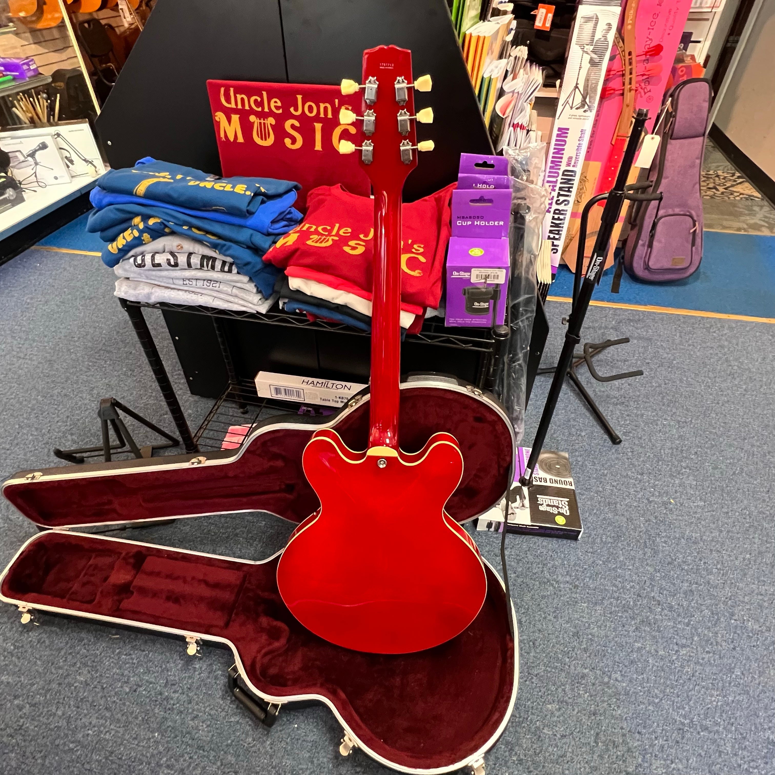 Hamer Echotone Semi-Hollow Electric Guitar w/HSC RED (used)