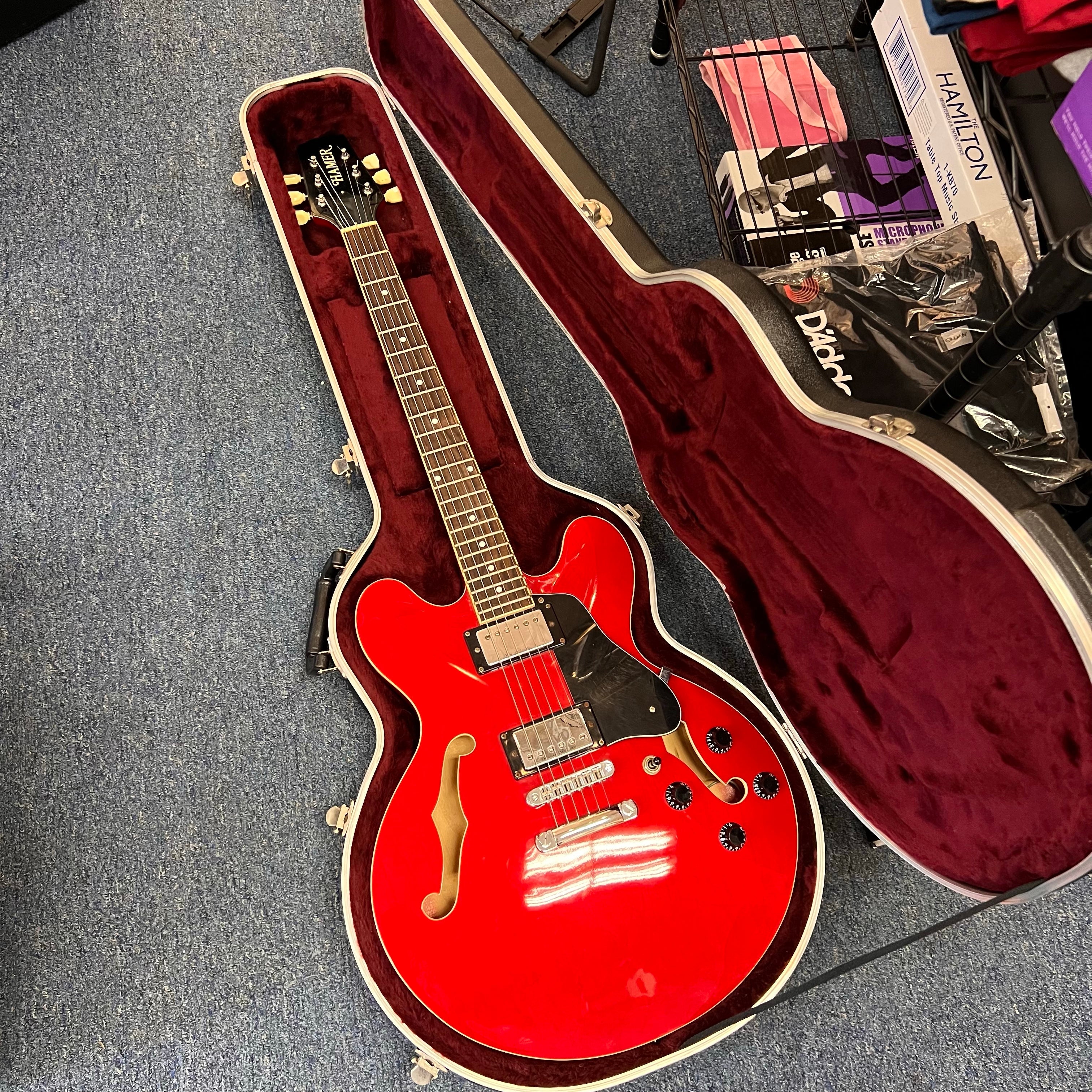 Hamer Echotone Semi-Hollow Electric Guitar w/HSC RED (used)