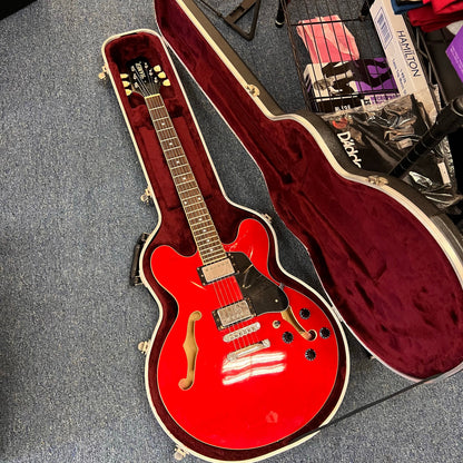 Hamer Echotone Semi-Hollow Electric Guitar w/HSC RED (used)