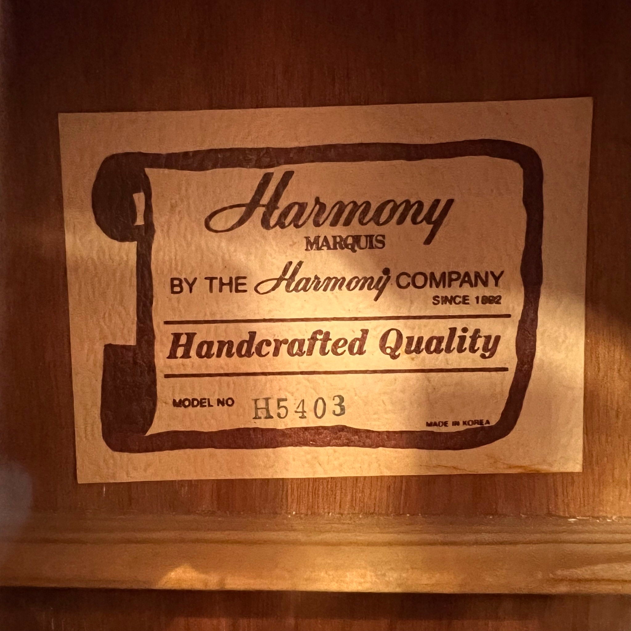 Harmony Marquis H5403 Nylon String Acoustic Guitar (used)