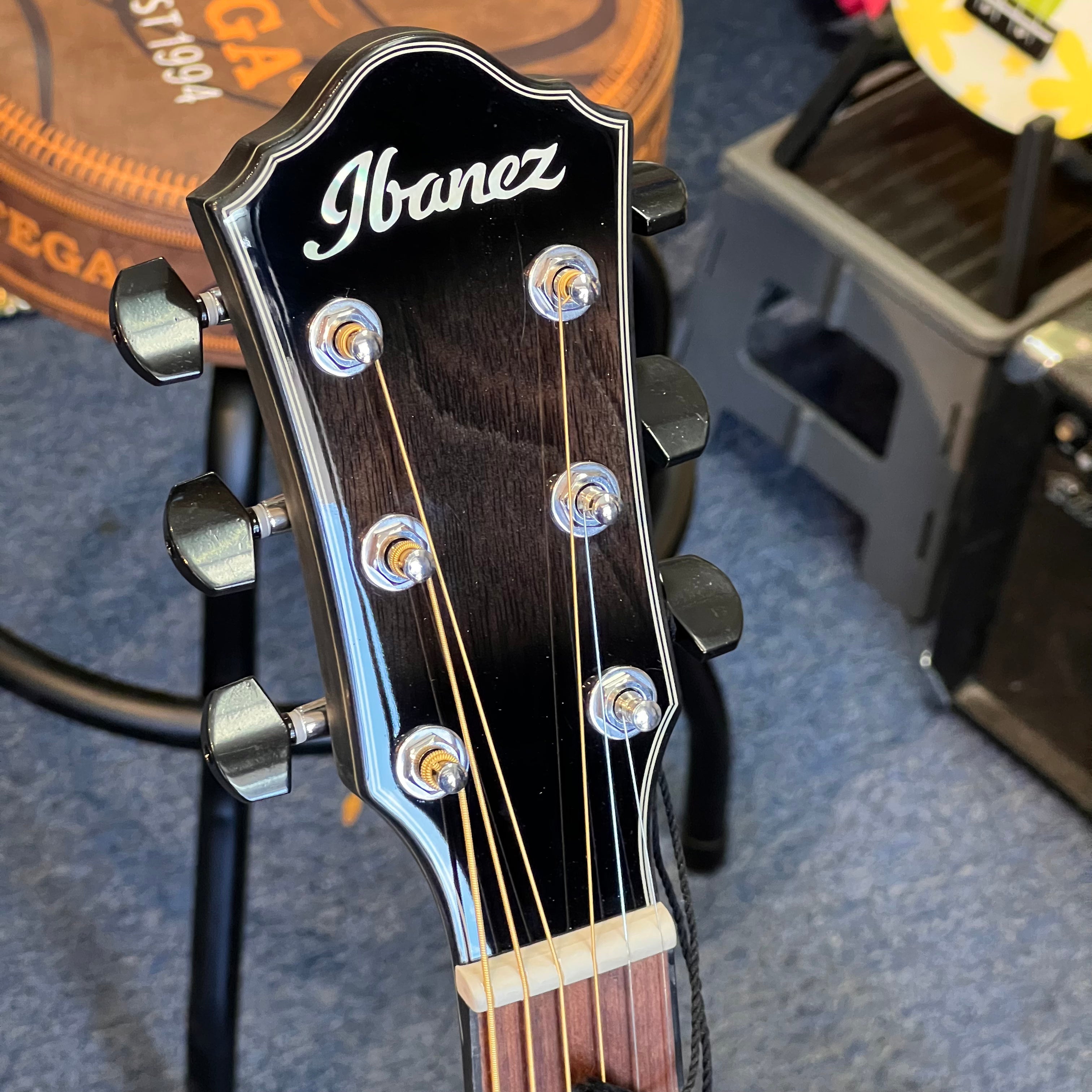 Ibanez AEWC400 Acoustic-Electric Guitar - Transparent Black Sunburst High Gloss