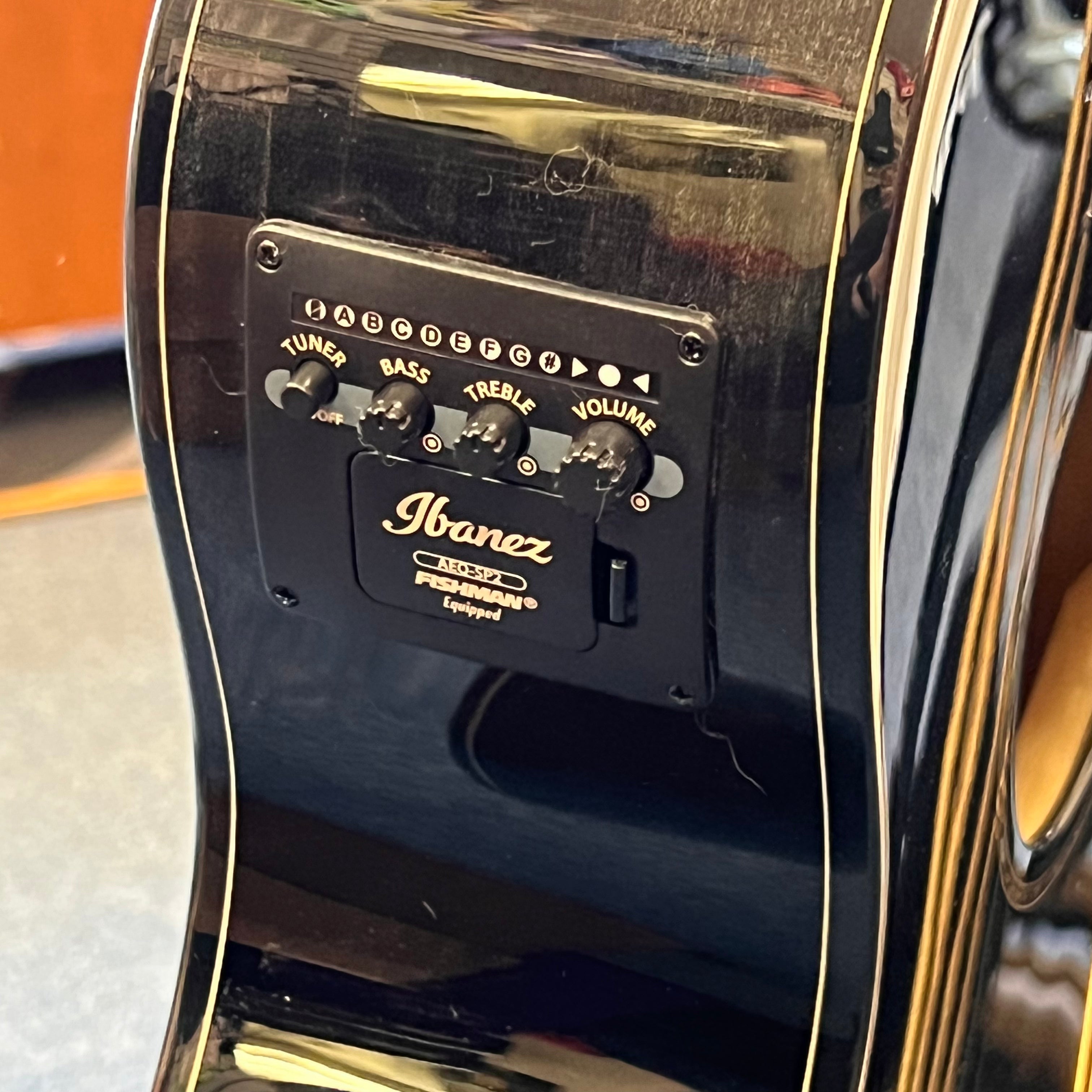 Ibanez AEWC400 Acoustic-Electric Guitar - Transparent Black Sunburst High Gloss