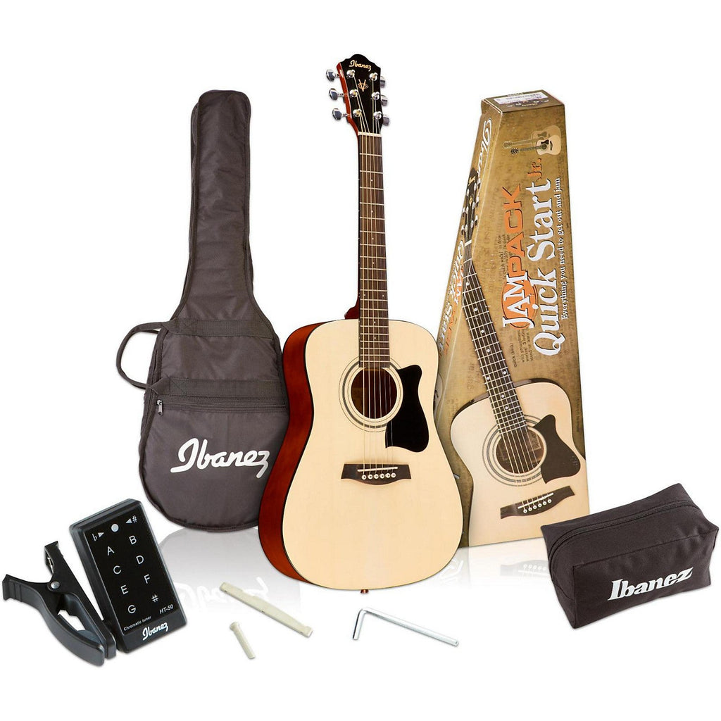 Ibanez IJV30 Jampack Acoustic Guitar Package - 3/4 Size Dreadnought Guitar (Natural)