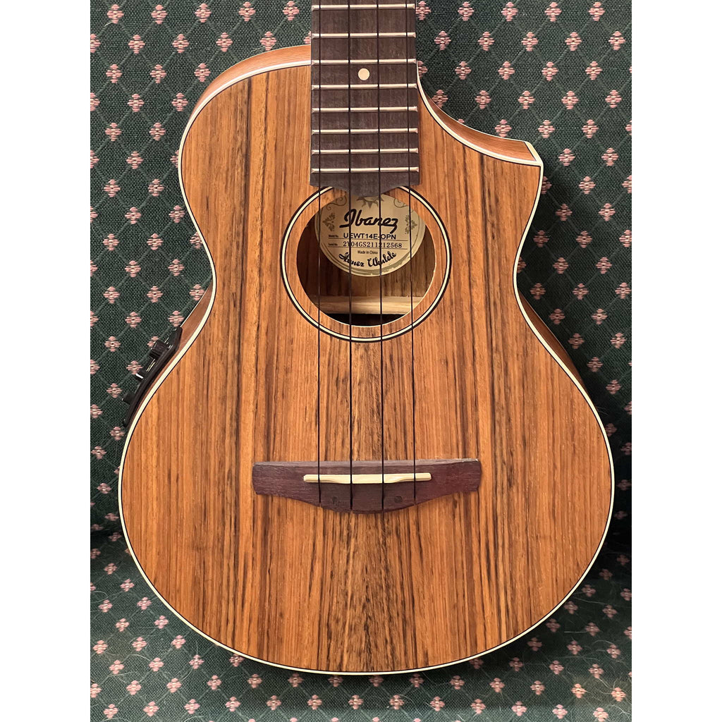 Ibanez UEWT14E Tenor Ukulele with Electronics and Cutaway - Natural