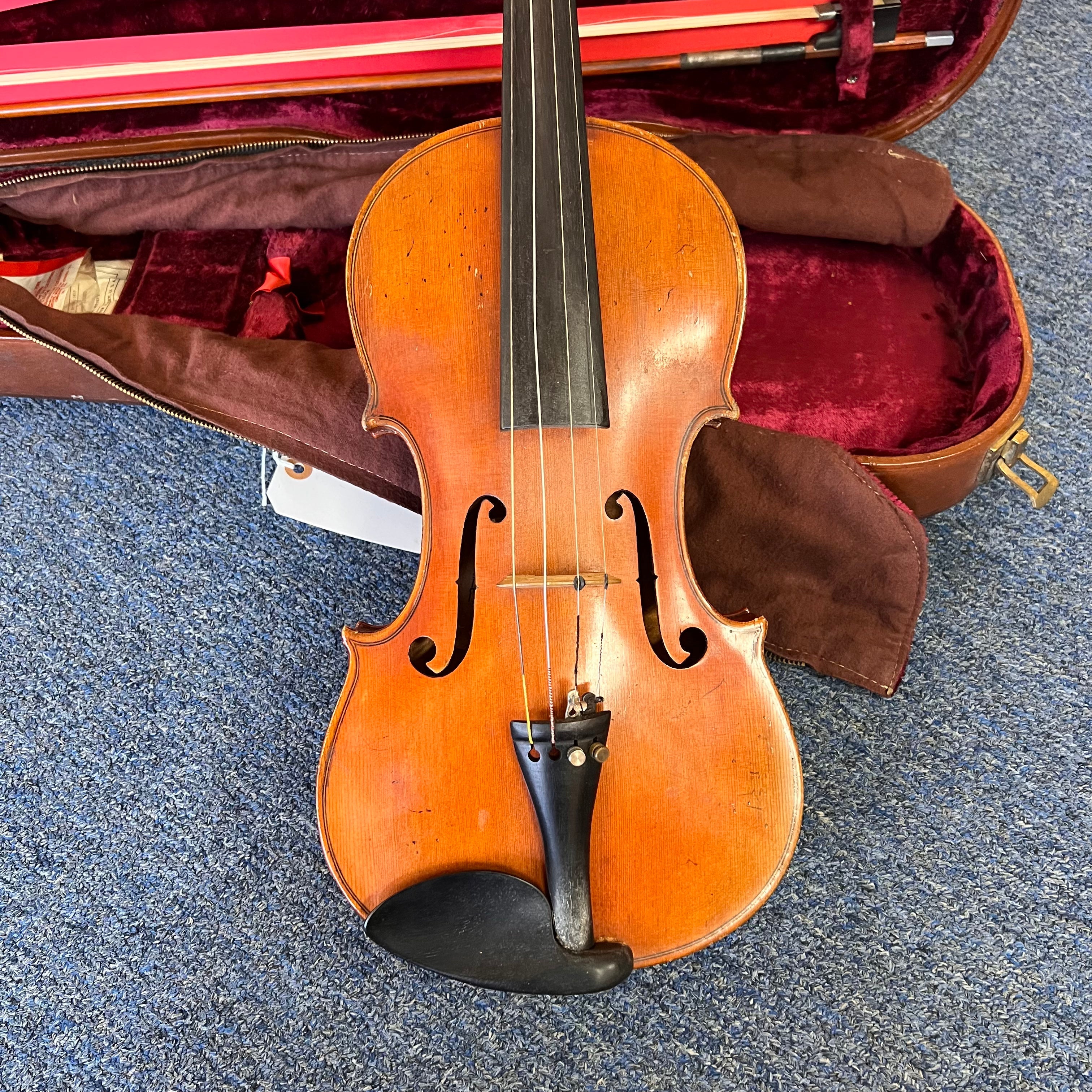 Jan Kriml 4/4 Violin w/case & bow Vintage Nice!