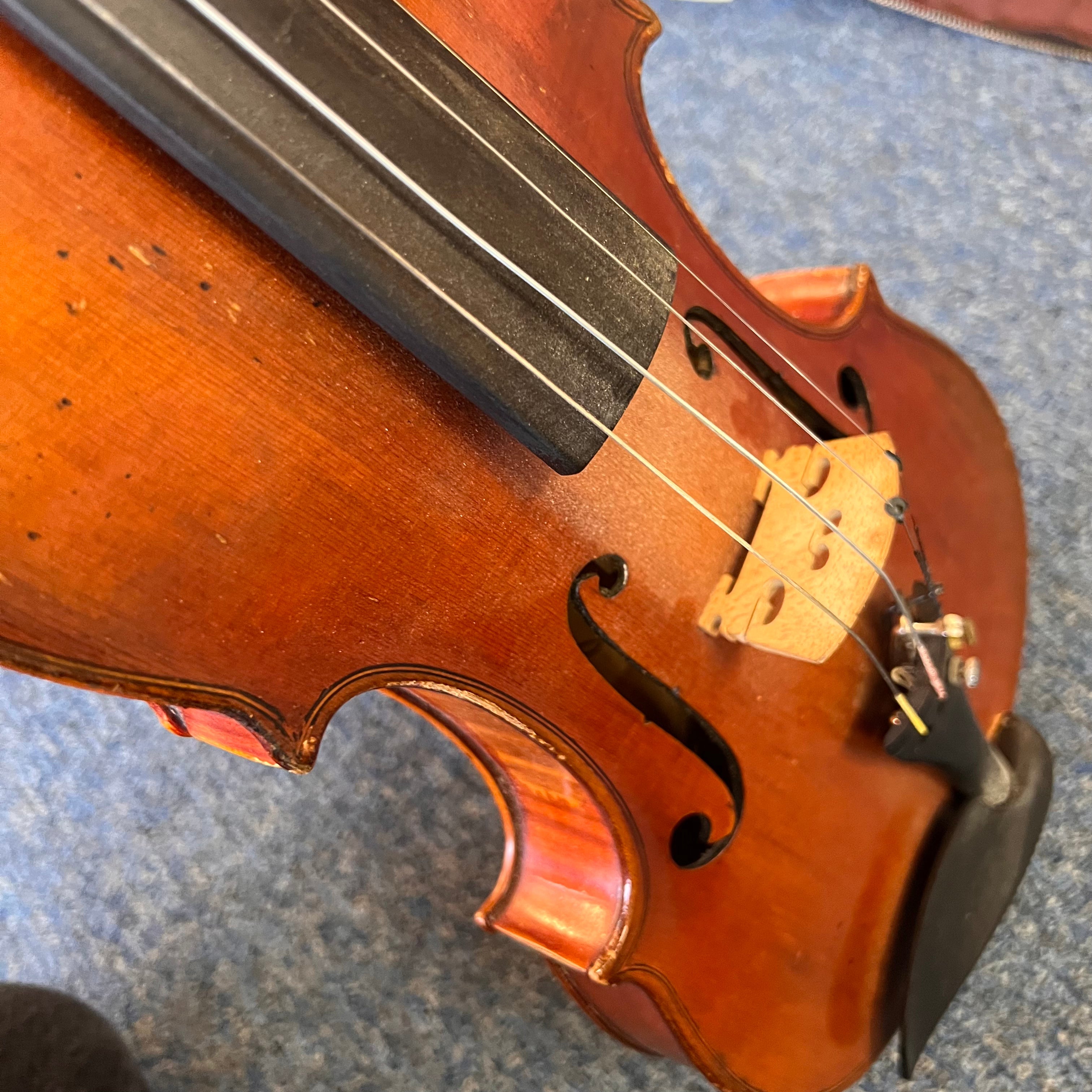 Jan Kriml 4/4 Violin w/case & bow Vintage Nice!