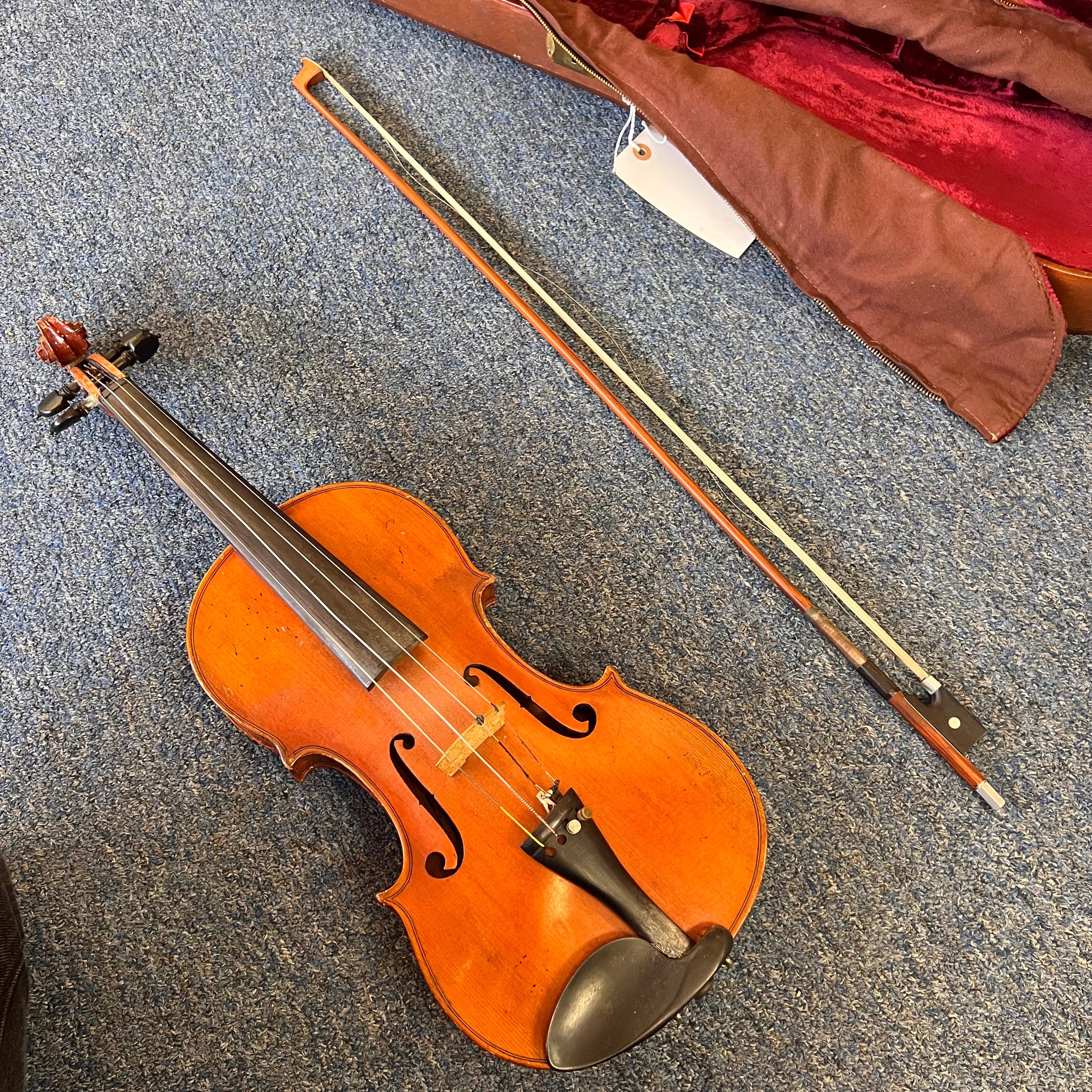 Jan Kriml 4/4 Violin w/case & bow Vintage Nice!