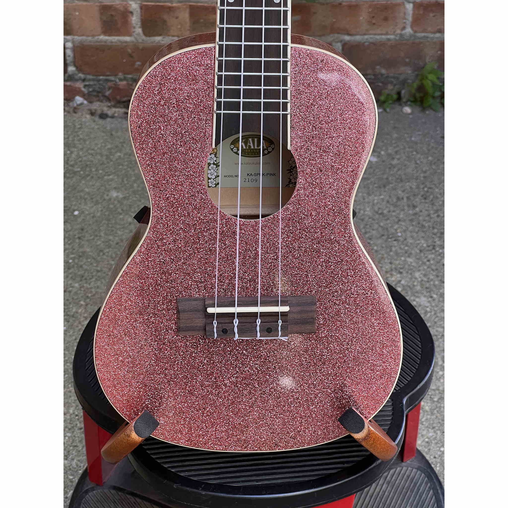 Kala Pink Champagne Sparkle Concert Ukulele