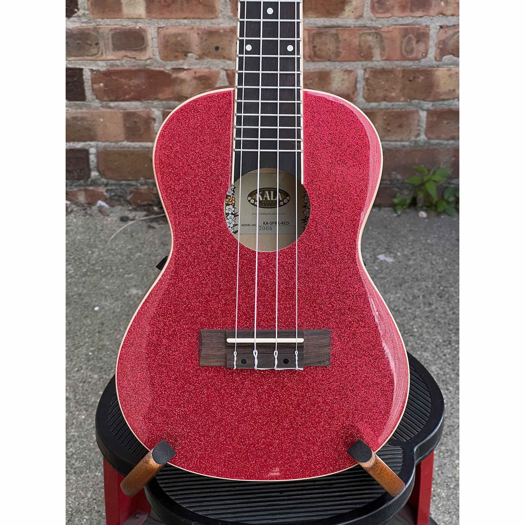 Kala Ritzy Red Sparkle Concert Ukulele