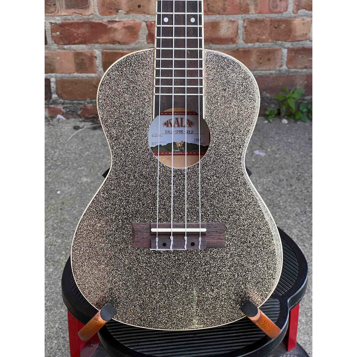 Kala Stardust Gold Sparkle Concert Ukulele