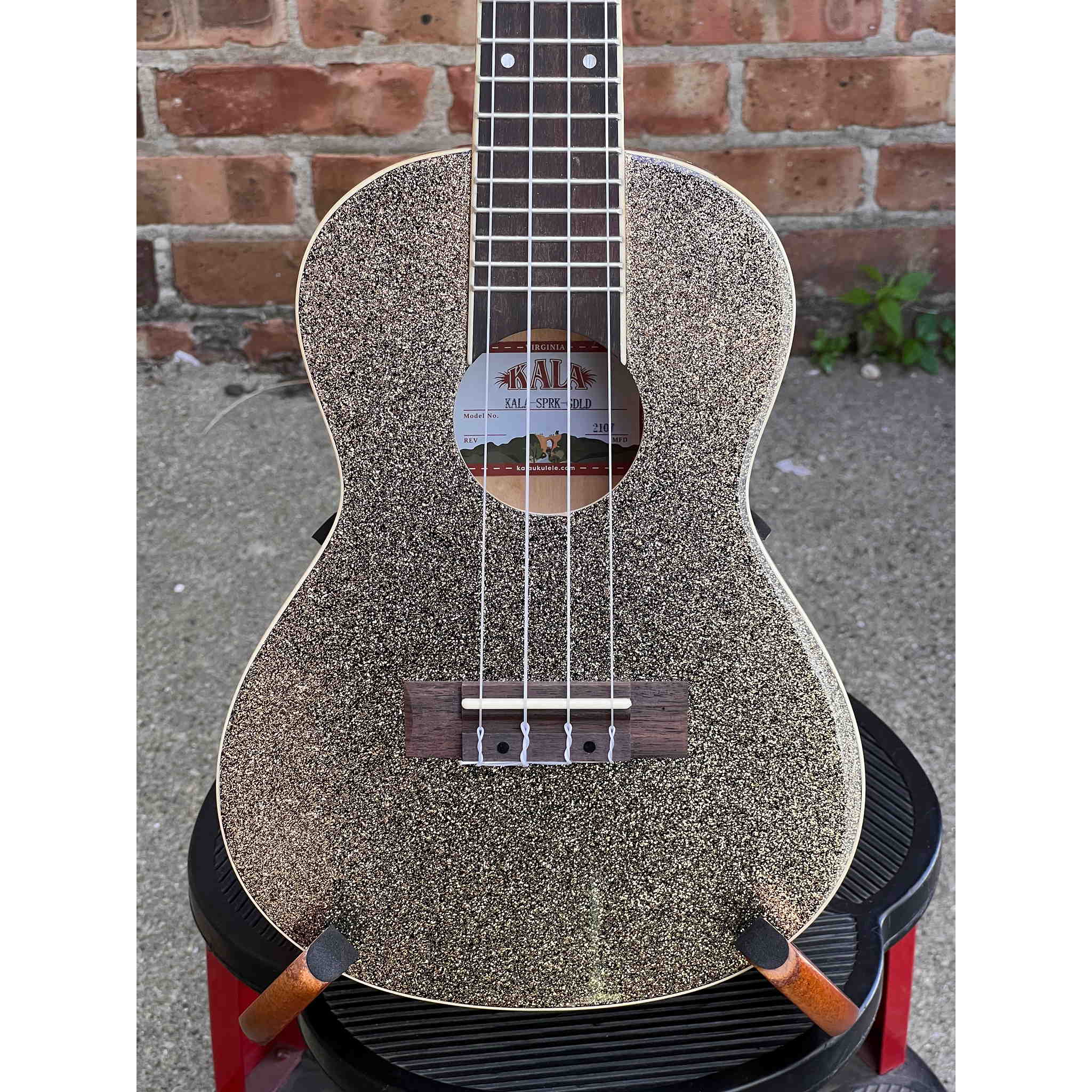 Kala Stardust Gold Sparkle Concert Ukulele