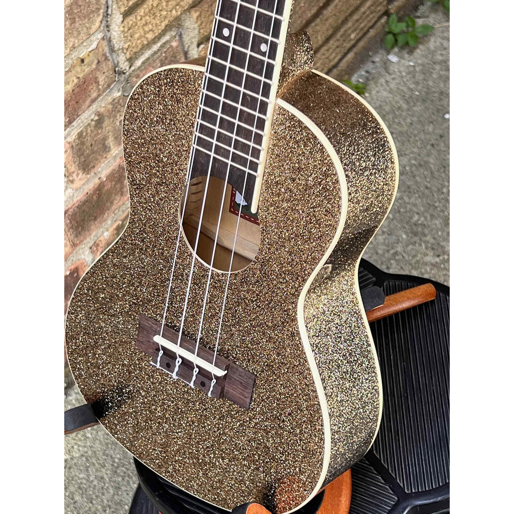 Kala Stardust Gold Sparkle Concert Ukulele