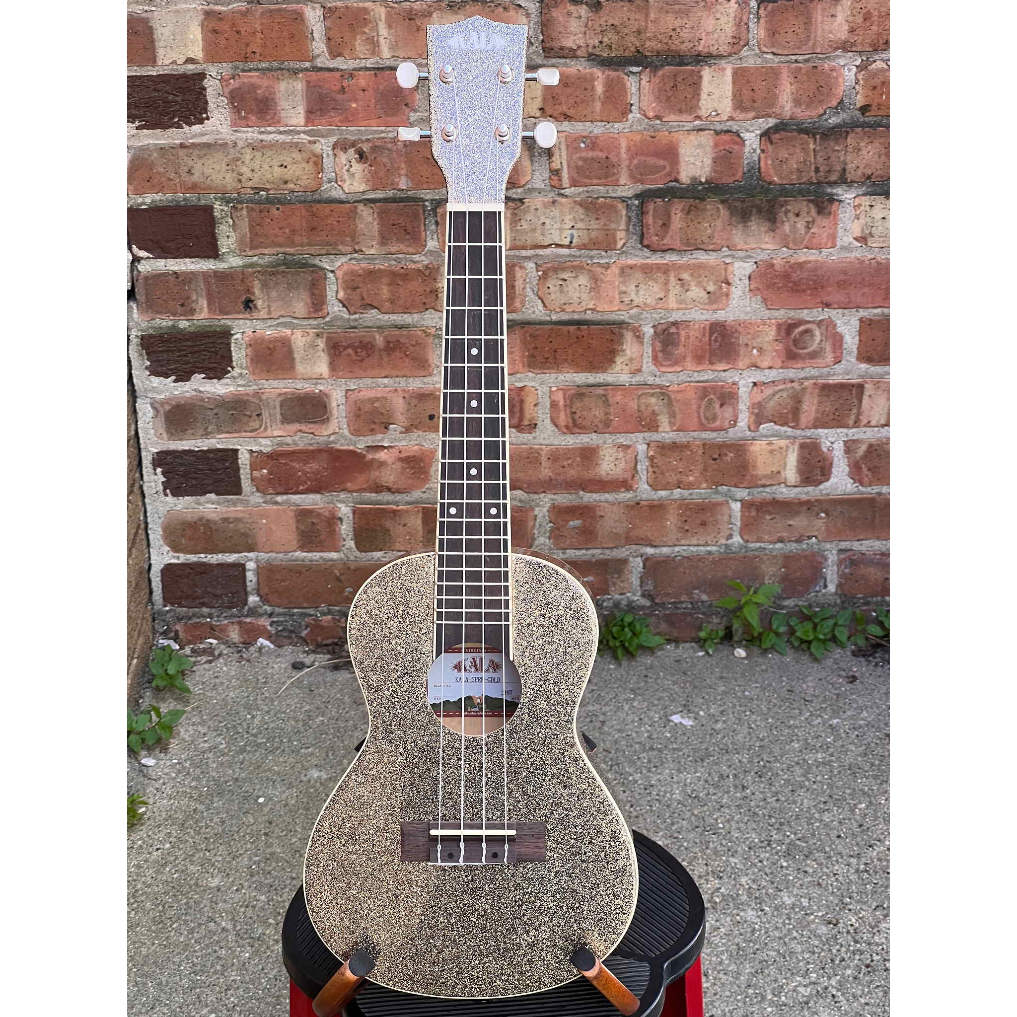 Kala Stardust Gold Sparkle Concert Ukulele