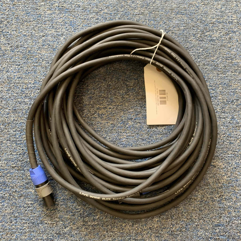 Live Wire Elite 2 x 12ga conductors Speaker Cable Speakon 50’ (used)