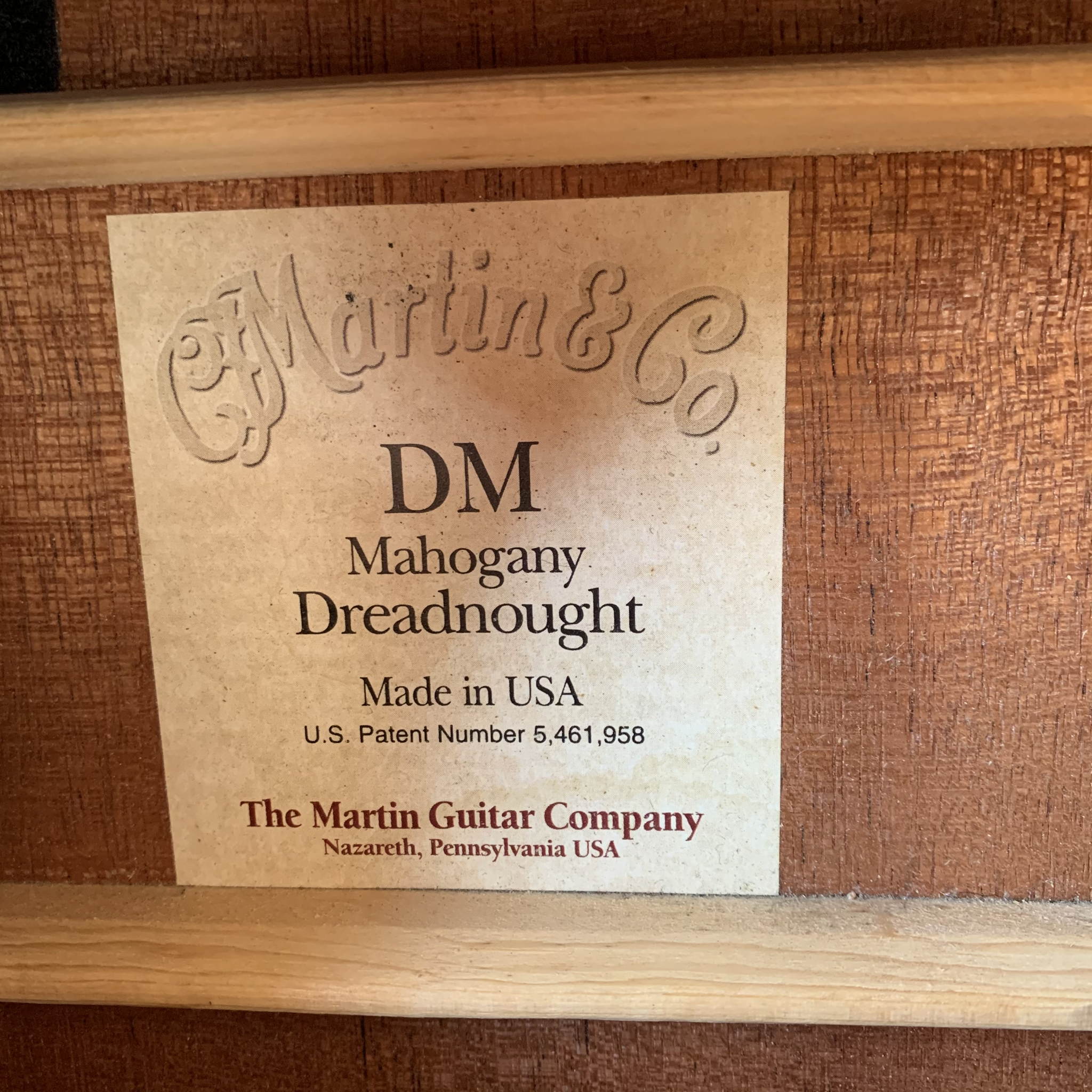 Martin DM Acoustic Electric Guitar Used Natural USA