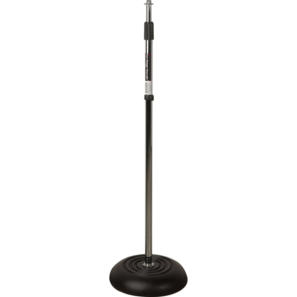 On Stage Round Base Microphone Stand Chrome