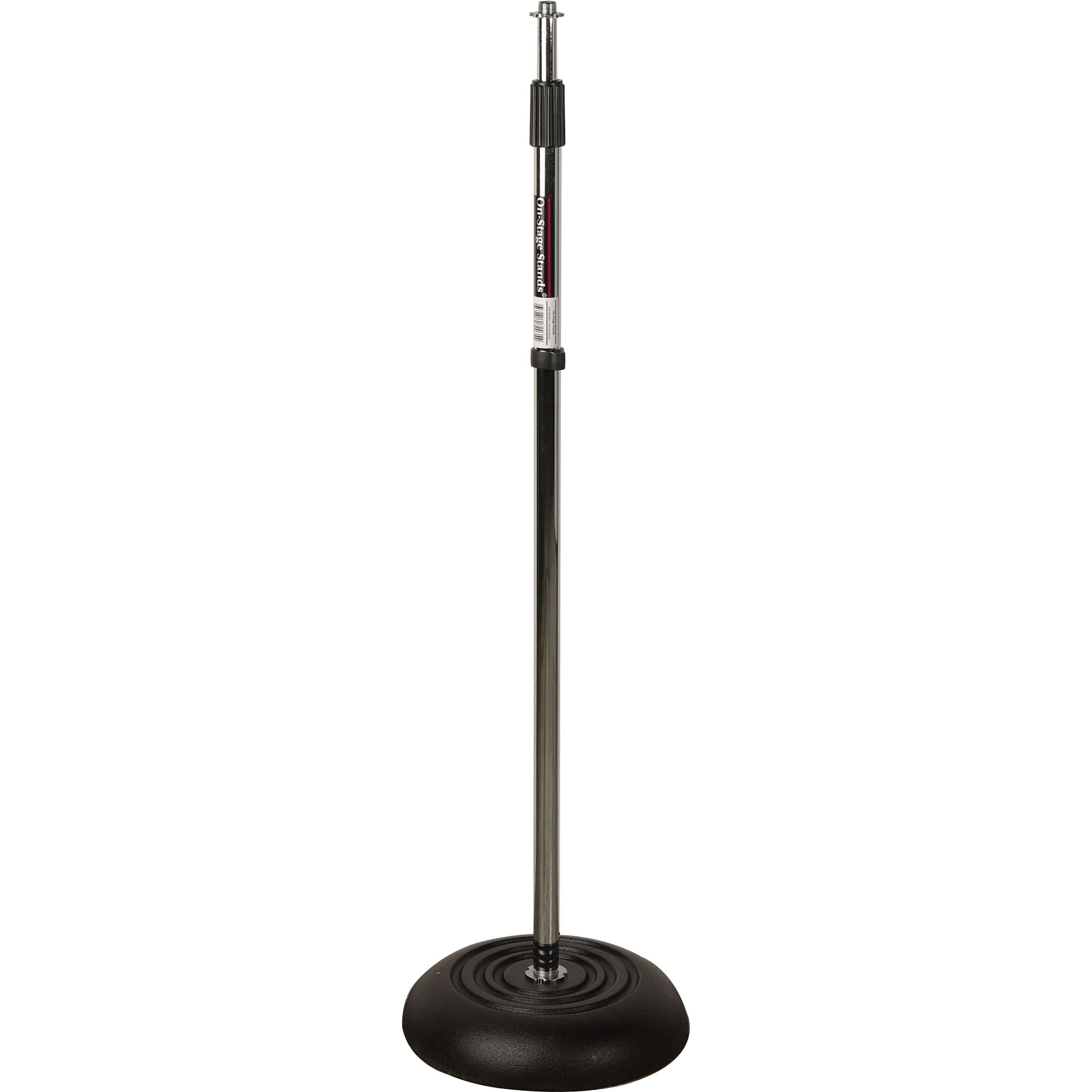 On Stage Round Base Microphone Stand Chrome
