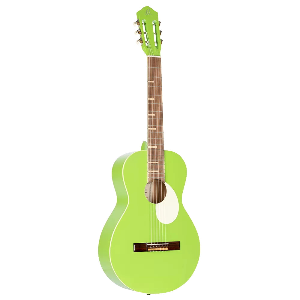 Ortega Nylon String Guitar Gaucho Parlor Green Apple w/Bag