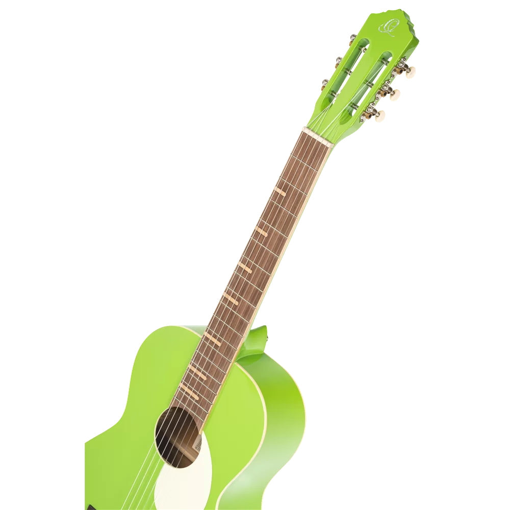 Ortega Nylon String Guitar Gaucho Parlor Green Apple w/Bag