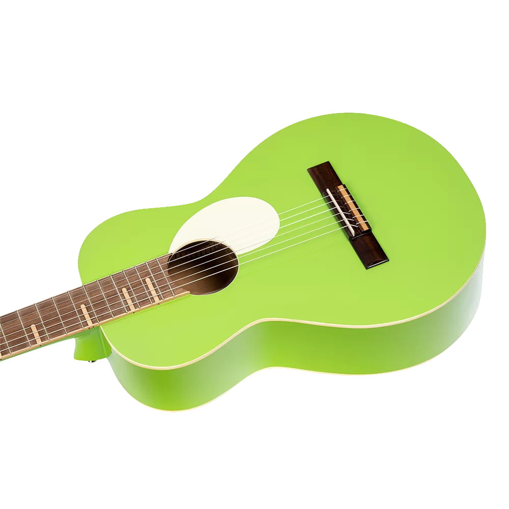 Ortega Nylon String Guitar Gaucho Parlor Green Apple w/Bag