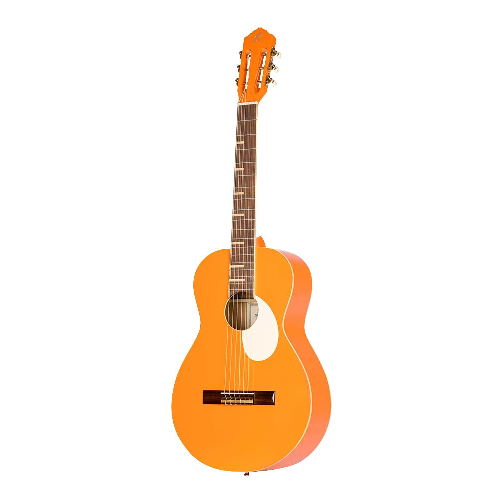Ortega Nylon String Guitar Gaucho Parlor Orange w/Bag
