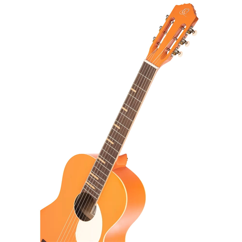 Ortega Nylon String Guitar Gaucho Parlor Orange w/Bag